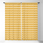Modern Ink Weave Ikat Mudcloth Pattern in Marigold Mustard Ochre Window Curtain Gallery Image 5