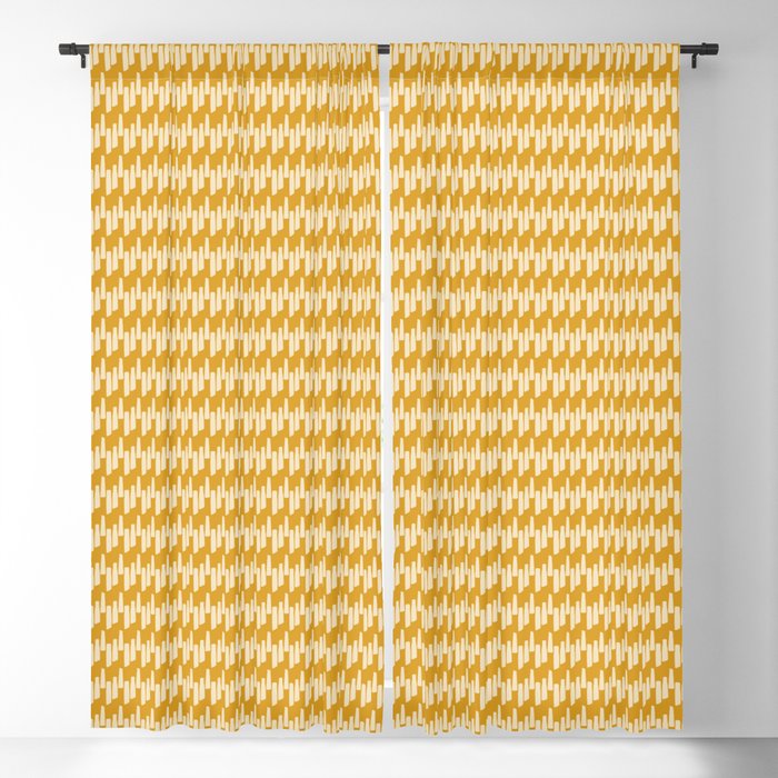 Modern Ink Weave Ikat Mudcloth Pattern in Marigold Mustard Ochre Window Curtain Gallery Image 5