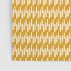 Modern Ink Weave Ikat Mudcloth Pattern in Marigold Mustard Ochre Poster Gallery Image 3