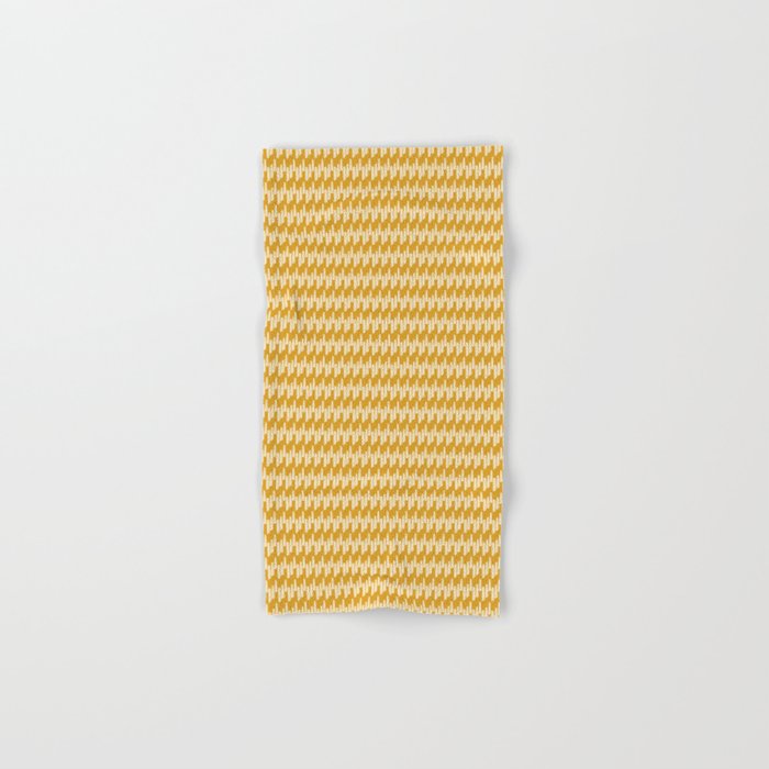 Modern Ink Weave Ikat Mudcloth Pattern in Marigold Mustard Ochre Bath Towel Gallery Image 1