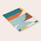 Teal Orange Yellow Light-Blue Geometric Abstract Artwork Notebook Gallery Image 2
