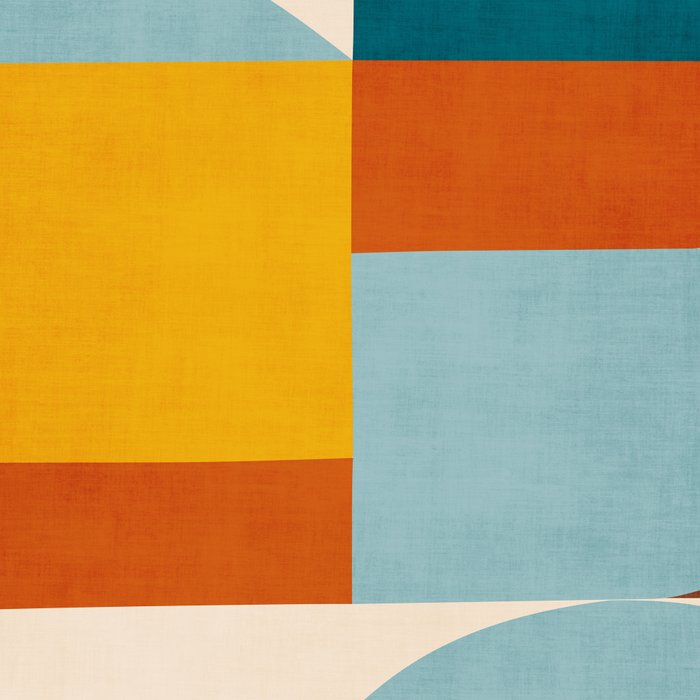 Teal Orange Yellow Light-Blue Geometric Abstract Artwork Coffee Mug Gallery Image 2