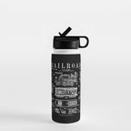 Railroad Railway Steam Locomotive Train Vintage Patent Print Water Bottle Gallery Image 1