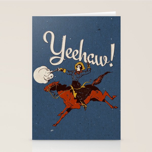 Yeehaw! Blue Stationery Card Gallery Image 2
