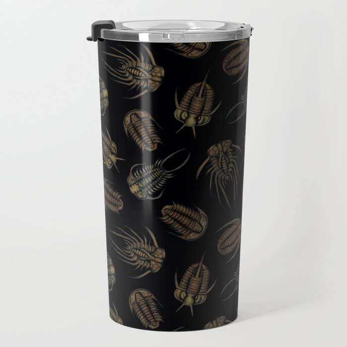 Trilobites - Marine Fossil Pattern Travel Mug Gallery Image 3