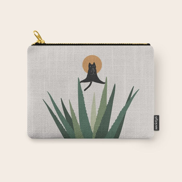Cat and Plant 43: Nameowste Carry All Pouch Gallery Image 1