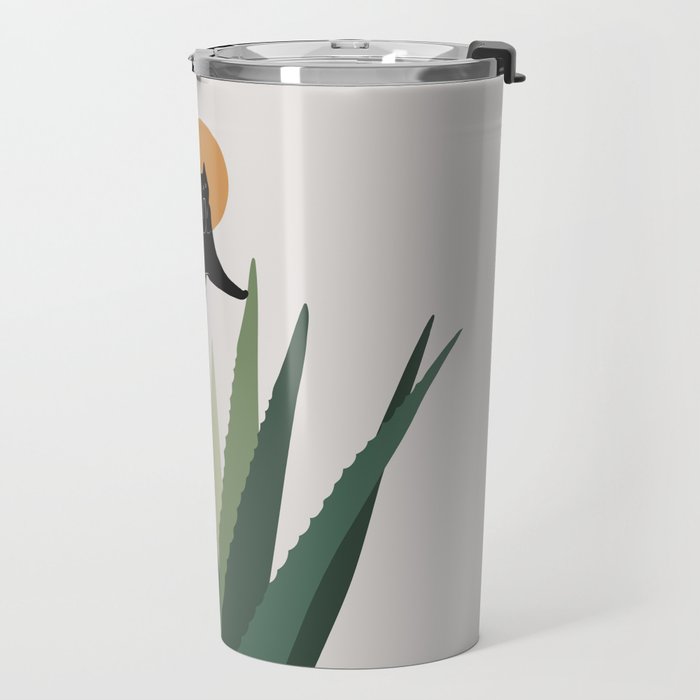 Cat and Plant 43: Nameowste Travel Mug Gallery Image 2