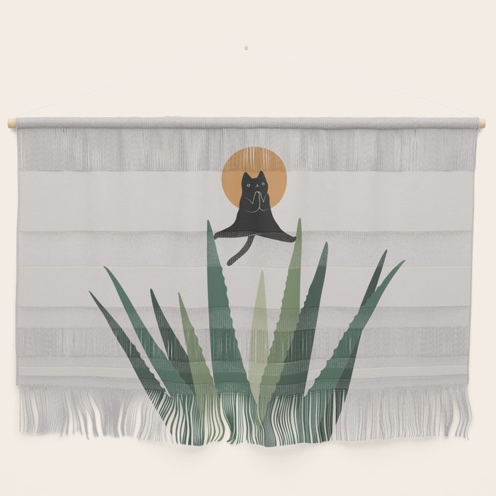 Cat and Plant 43: Nameowste Wall Hanging Gallery Image 1