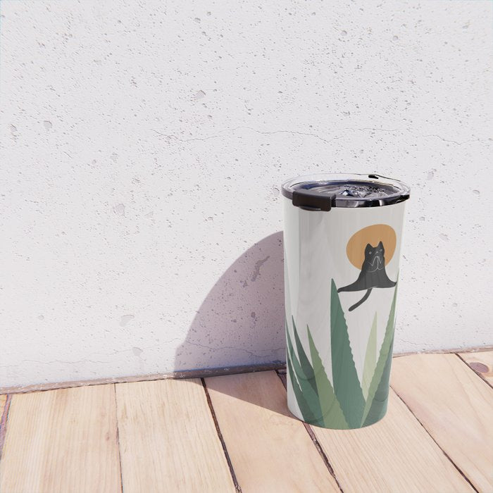 Cat and Plant 43: Nameowste Travel Mug Gallery Image 4