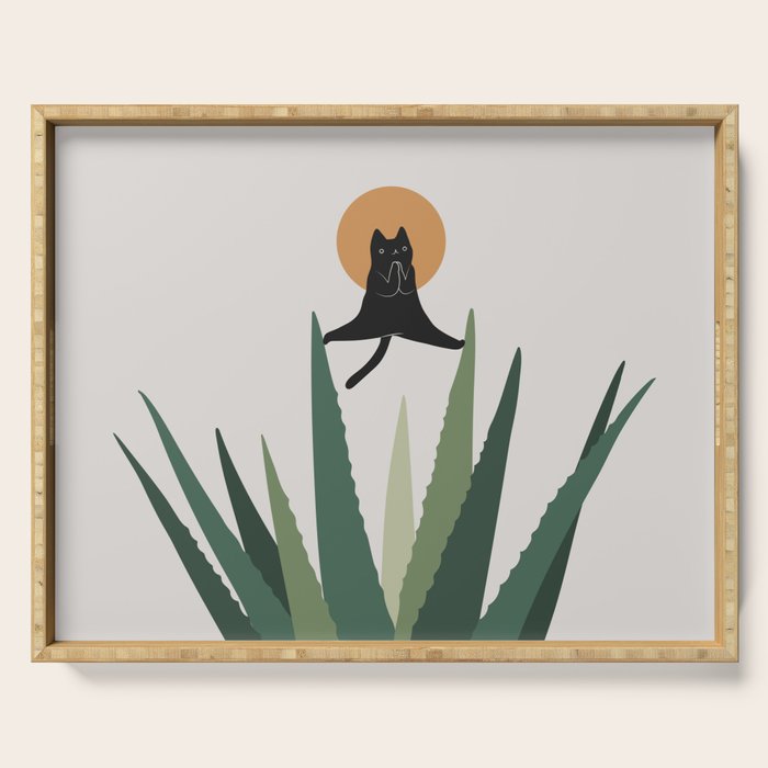Cat and Plant 43: Nameowste Serving Tray Gallery Image 1