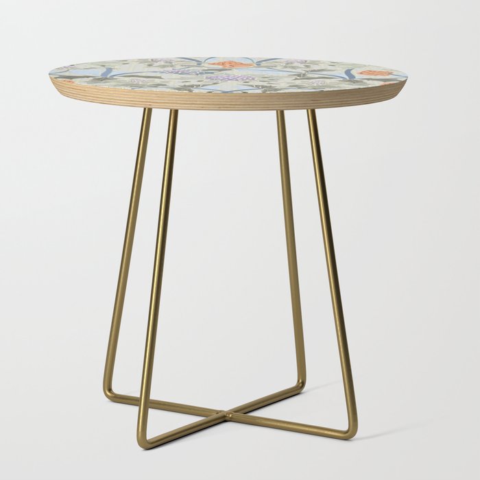 Beach thistle and shells with backgrd pattern Side Table Gallery Image 1