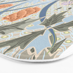 Beach thistle and shells with backgrd pattern Bath Mat Gallery Image 3