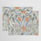 Beach thistle and shells with backgrd pattern Placemat Gallery Image 1