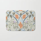 Beach thistle and shells with backgrd pattern Bath Mat Gallery Image 1