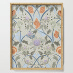 Beach thistle and shells with backgrd pattern Serving Tray Gallery Image 1