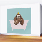 Sloth in Bathtub  Wall Mural Gallery Image 2