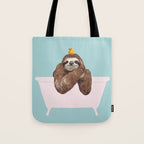 Sloth in Bathtub  Tote Bag Gallery Image 1