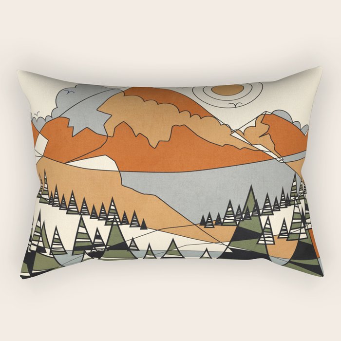 Wild Abstract Landscape 3 Rectangular Pillow Gallery Image 1