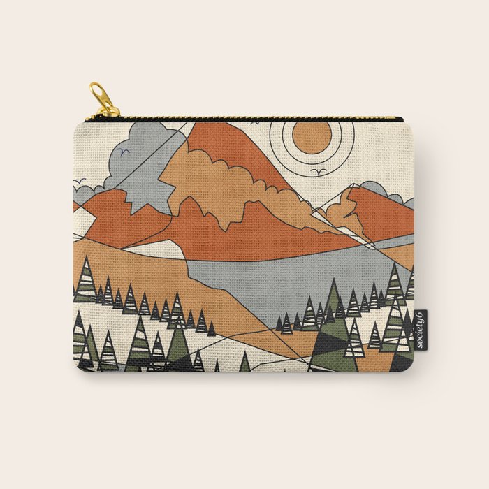 Wild Abstract Landscape 3 Carry All Pouch Gallery Image 1