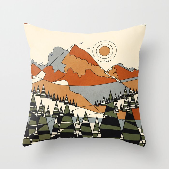 Wild Abstract Landscape 3 Throw Pillow Gallery Image 6
