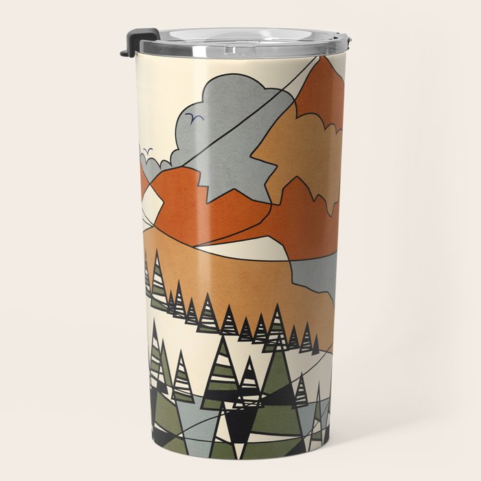 Wild Abstract Landscape 3 Travel Mug Gallery Image 3