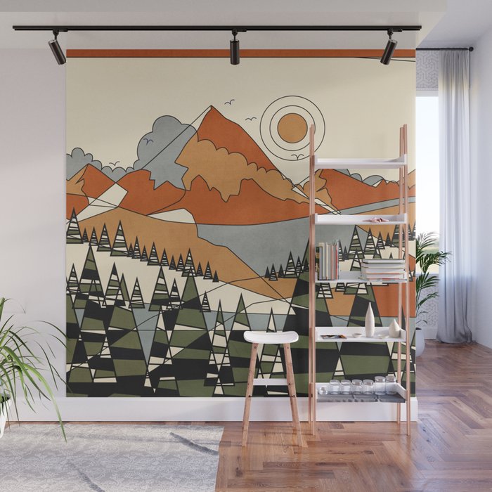 Wild Abstract Landscape 3 Wall Mural Gallery Image 1
