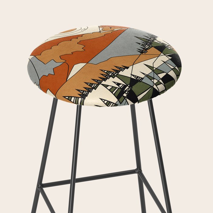 Wild Abstract Landscape 3 Stool Gallery Image 2