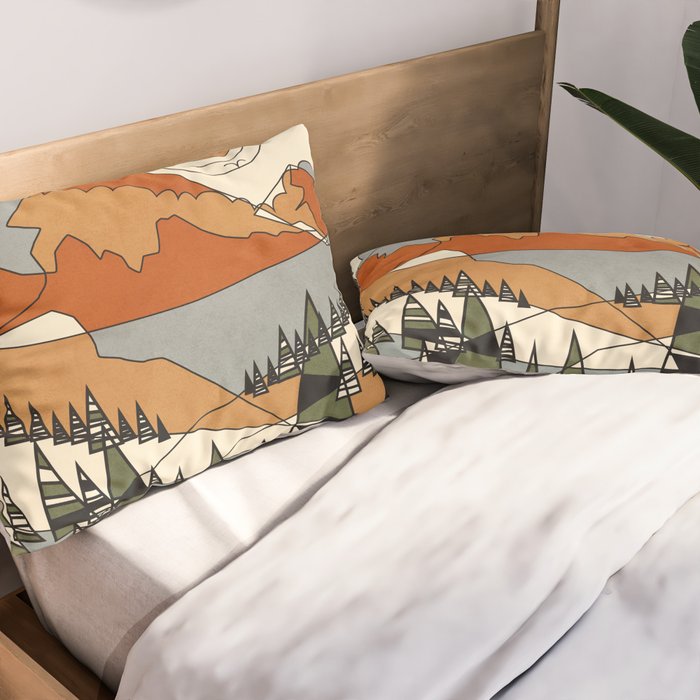 Wild Abstract Landscape 3 Pillow Sham Gallery Image 2