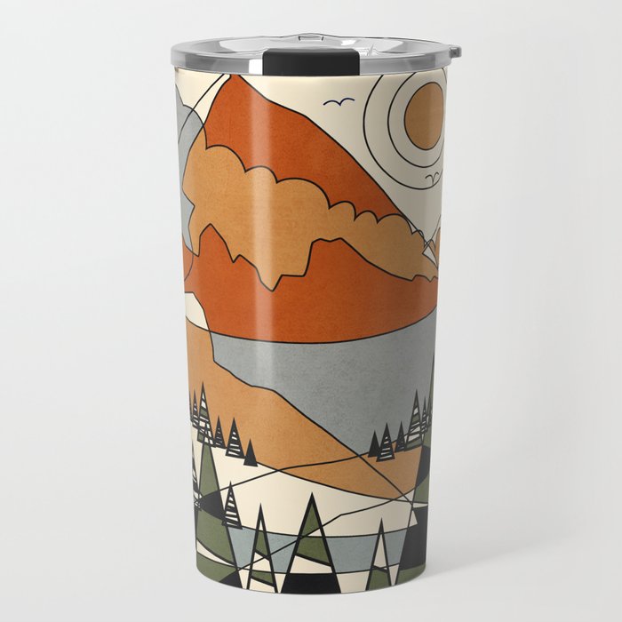 Wild Abstract Landscape 3 Travel Mug Gallery Image 1