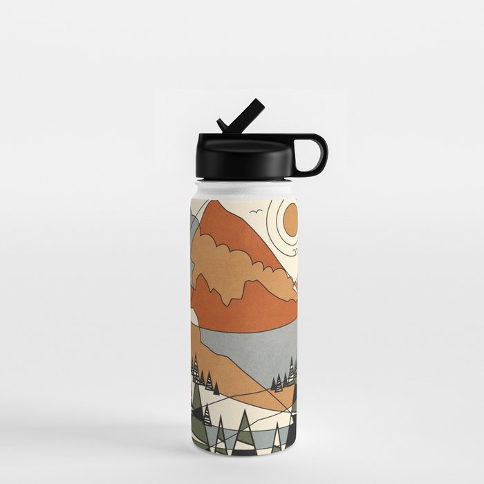 Wild Abstract Landscape 3 Water Bottle Gallery Image 1