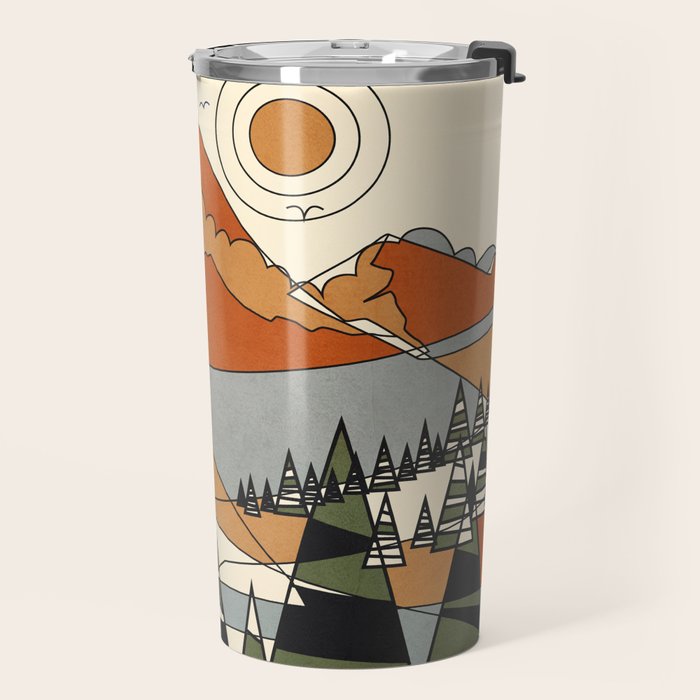 Wild Abstract Landscape 3 Travel Mug Gallery Image 2