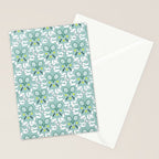 Tennis Trellis Bows in Teal Stationery Card Gallery Image 2