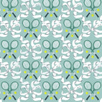 Tennis Trellis Bows in Teal Coffee Mug Gallery Image 2
