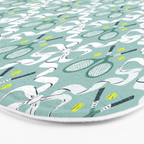 Tennis Trellis Bows in Teal Bath Mat Gallery Image 3