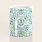 Tennis Trellis Bows in Teal Coffee Mug Gallery Image 4