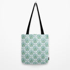 Tennis Trellis Bows in Teal Tote Bag Gallery Image 2