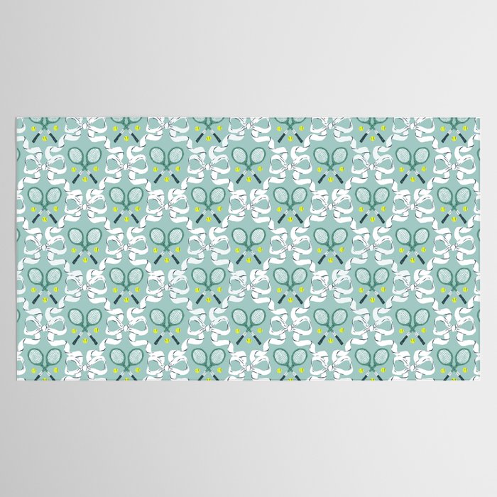 Tennis Trellis Bows in Teal Tablecloth Gallery Image 2
