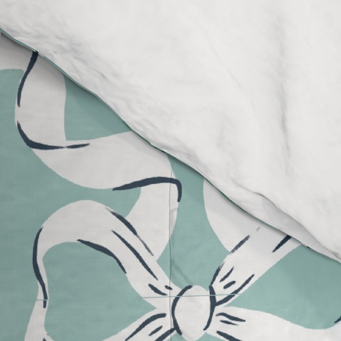 Tennis Trellis Bows in Teal Comforter Gallery Image 4