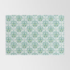 Tennis Trellis Bows in Teal Rug Gallery Image 2