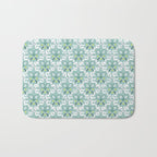 Tennis Trellis Bows in Teal Bath Mat Gallery Image 1