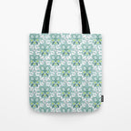 Tennis Trellis Bows in Teal Tote Bag Gallery Image 1