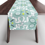 Tennis Trellis Bows in Teal Table Runner Gallery Image 1