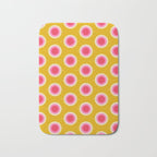 Geometric Mid century Modern Yellow Abstract Bath Mat Gallery Image 1