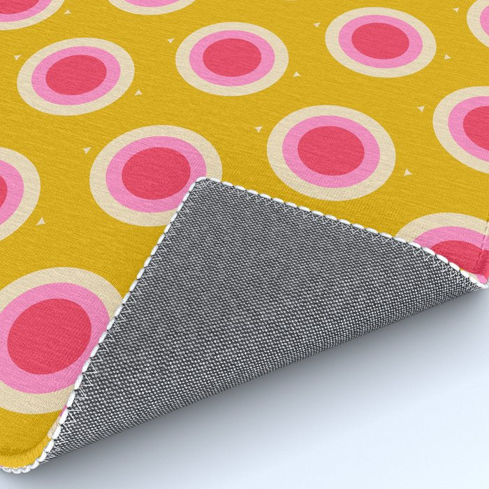 Geometric Mid century Modern Yellow Abstract Rug Gallery Image 4