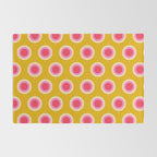 Geometric Mid century Modern Yellow Abstract Rug Gallery Image 2