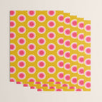 Geometric Mid century Modern Yellow Abstract Wrapping Paper Gallery Image 3