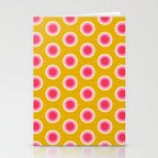 Geometric Mid century Modern Yellow Abstract Stationery Card Gallery Image 2