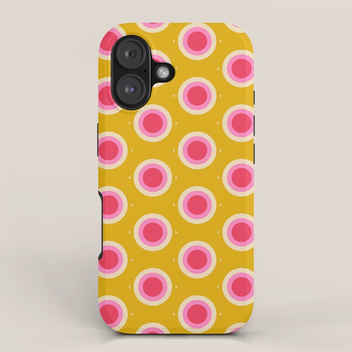 Geometric Mid century Modern Yellow Abstract iPhone Case Gallery Image 1