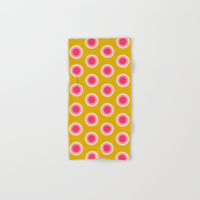 Geometric Mid century Modern Yellow Abstract Bath Towel Gallery Image 1