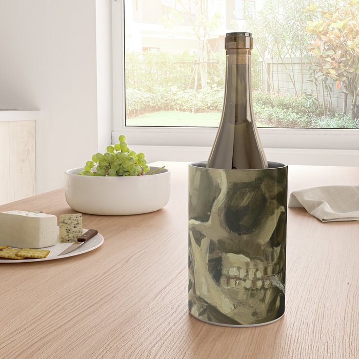 Vincent van Gogh - Skull of a Skeleton with Burning Cigarette Wine Chiller Gallery Image 4